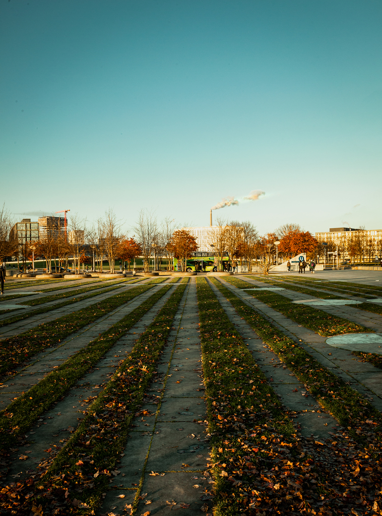 perspective view of the platz at Bundestag Ubahnhof, Berlin. Street Photography by Sean P. Durham, Berlin, 2021