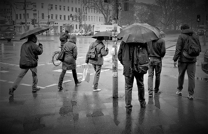 Wet Berlin Street Photograph