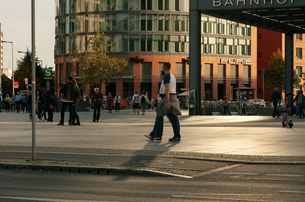 Man walking in the evening light in Berlin, Copyright; Sean P. Durham Street Photography, Berlin, 2021
